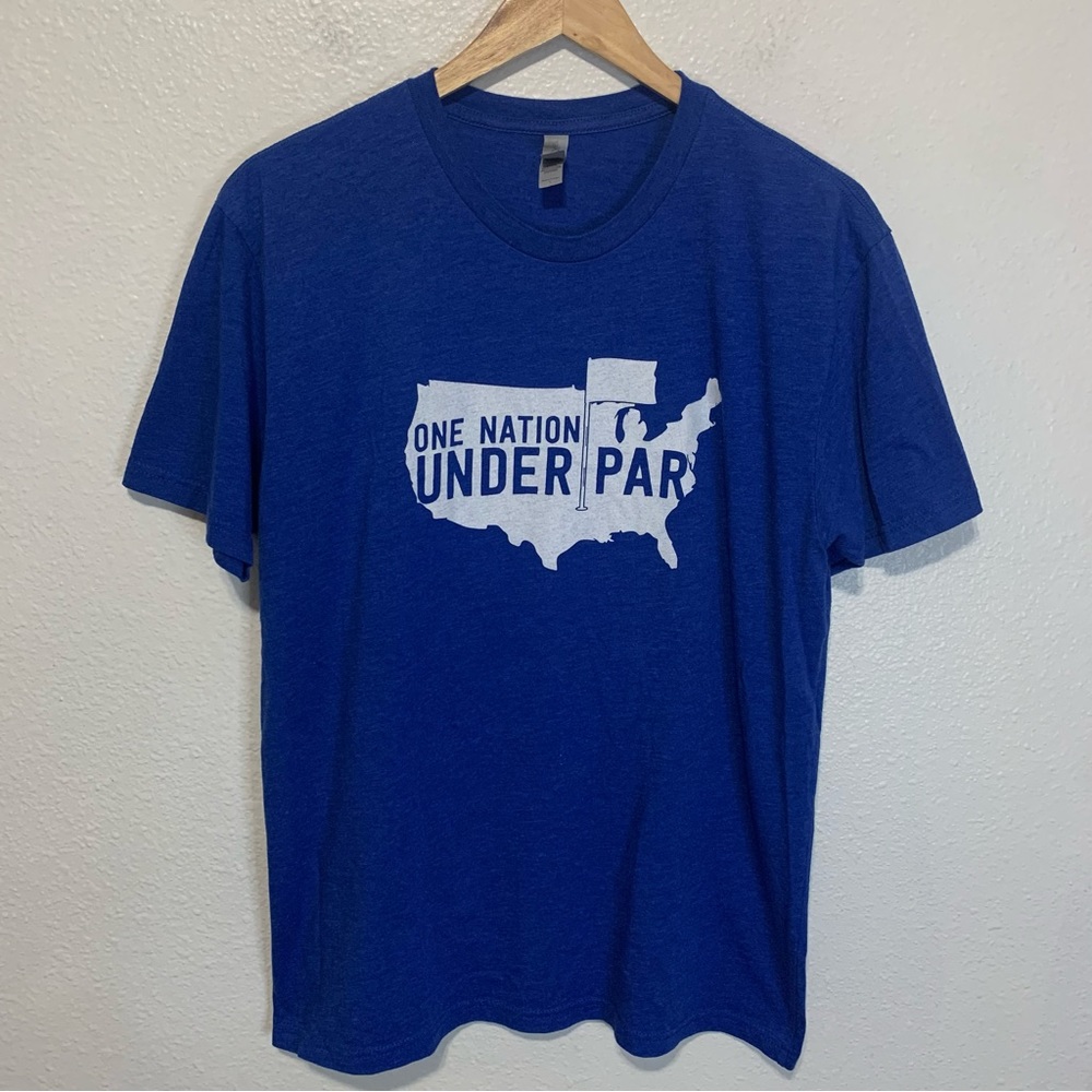 Next Level Apparel Graphic Tee t-shirt “One Nation Under Par” Men’s Large
